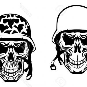 300x300 Skull In An Army Helmet Vector Orangiausa