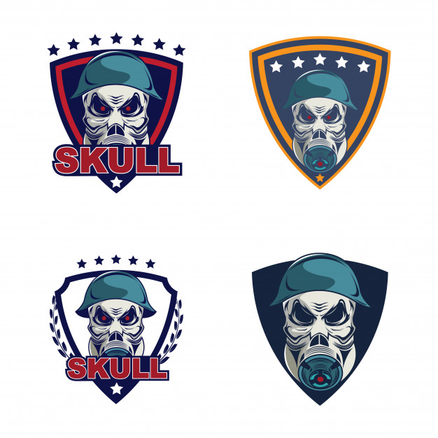 626x626 Skull In Military Helmet And Gas Mask Logo Vector Premium Download