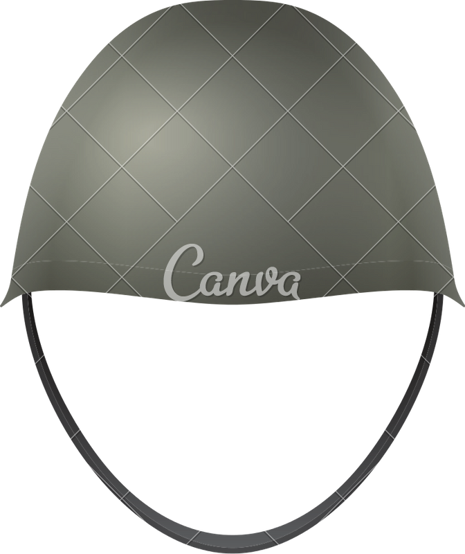 672x800 Military Helmet Vector Icon Illustration