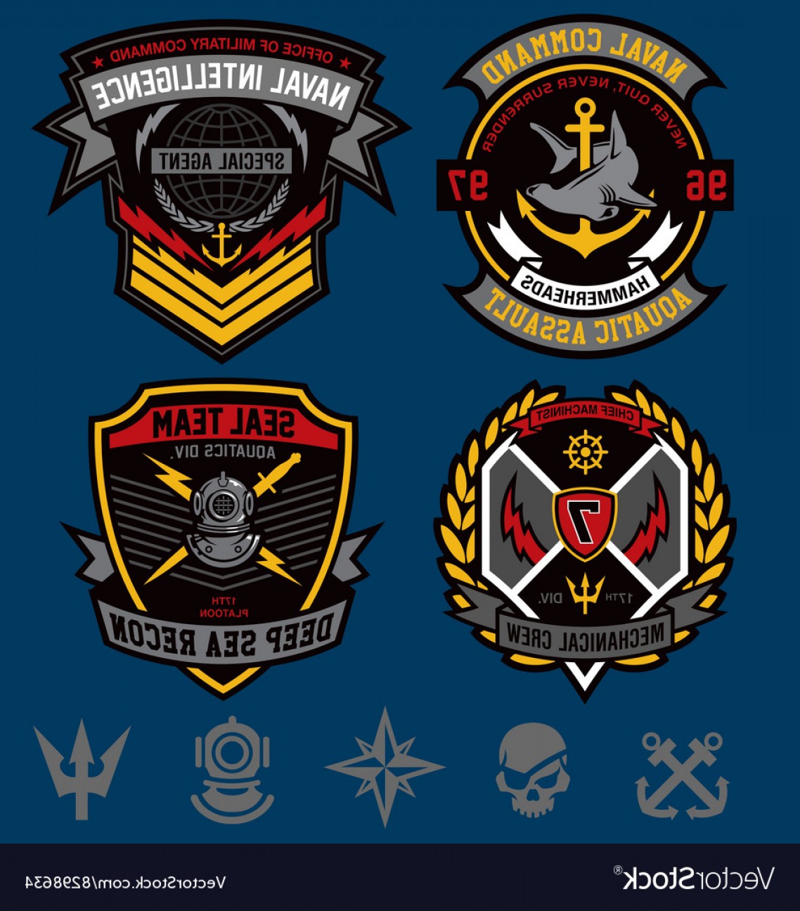 1138x1296 Navy Military Patch Emblem Set Vector Shopatcloth