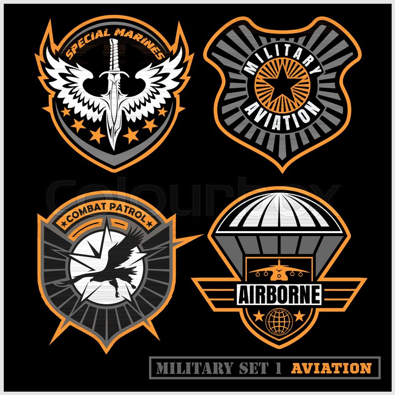 800x800 Set Of Military And Army Badge And Patches Typography, For T Shirt