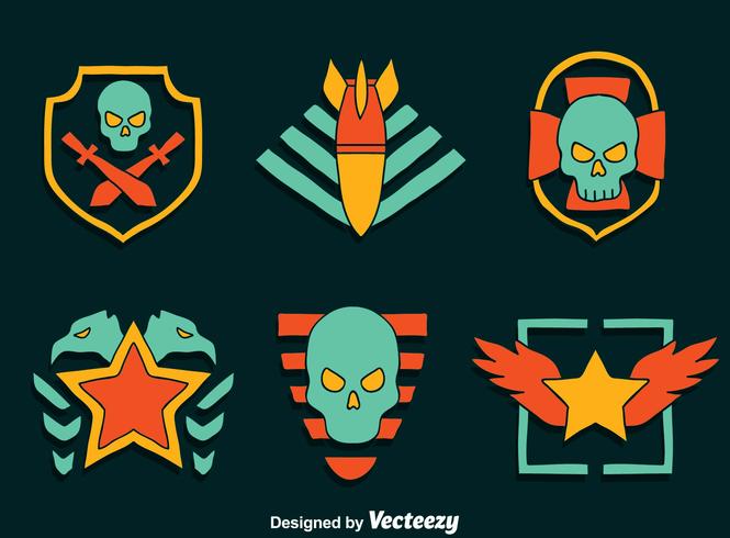 665x490 Military Badge On Black Vector