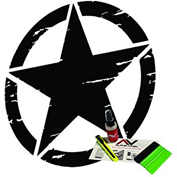 350x350 Distressed Army Star Vector Free