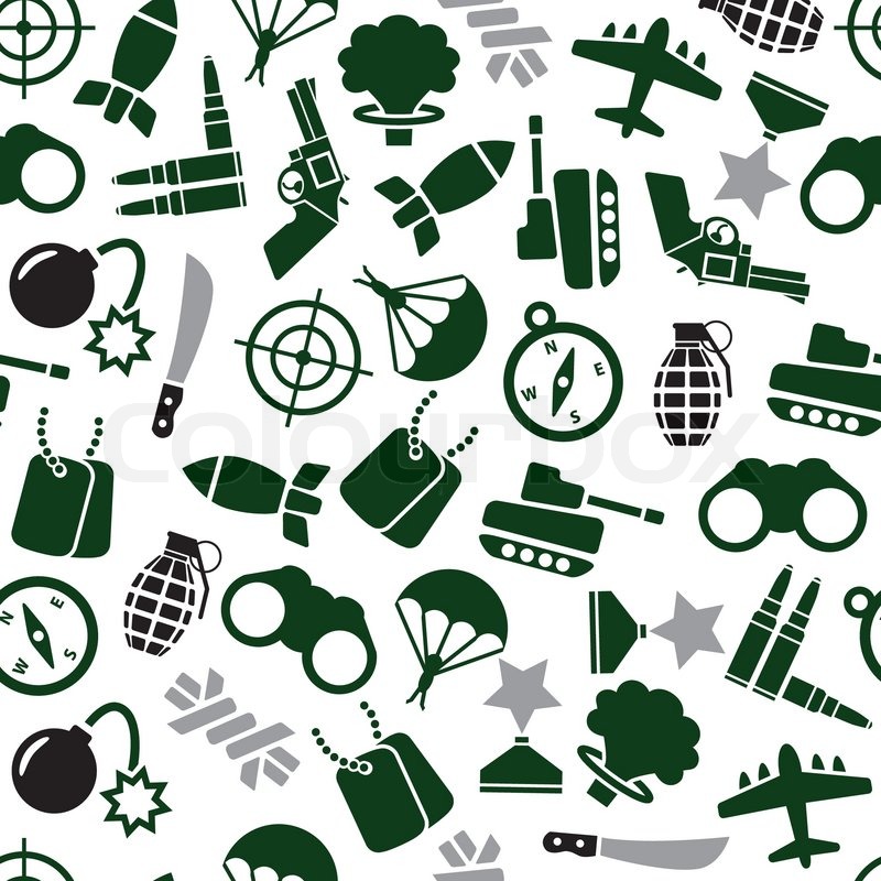 800x800 Military Seamless Pattern Stock Vector Colourbox