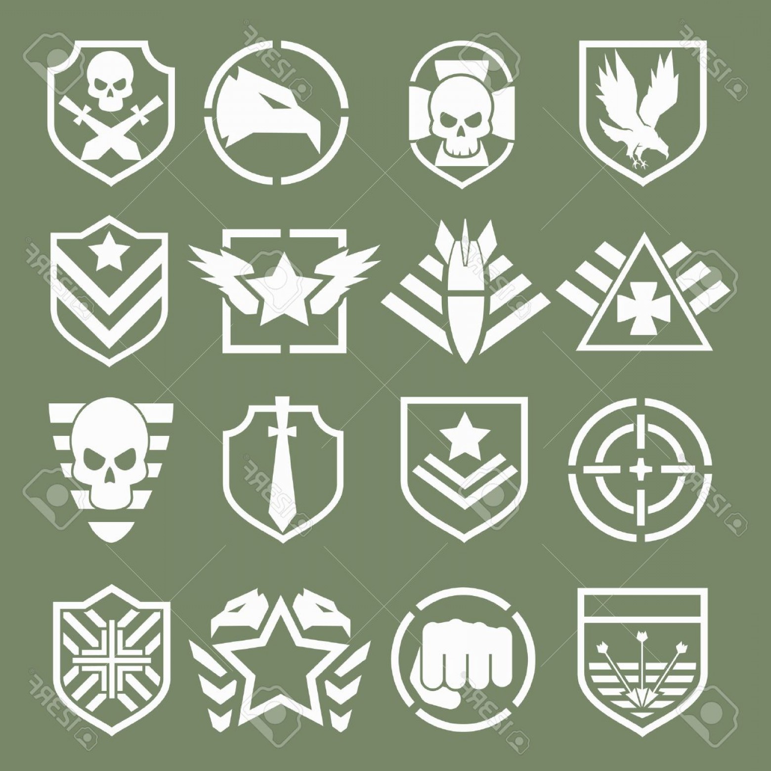 1560x1560 Photostock Vector Military Logos Of Special Forces Set Army Shield