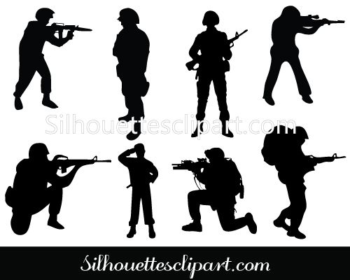 500x400 Silhouette Clipart Military