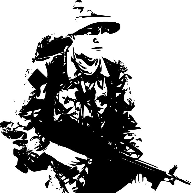 668x673 Modern Soldiers And Weaponry Vectors