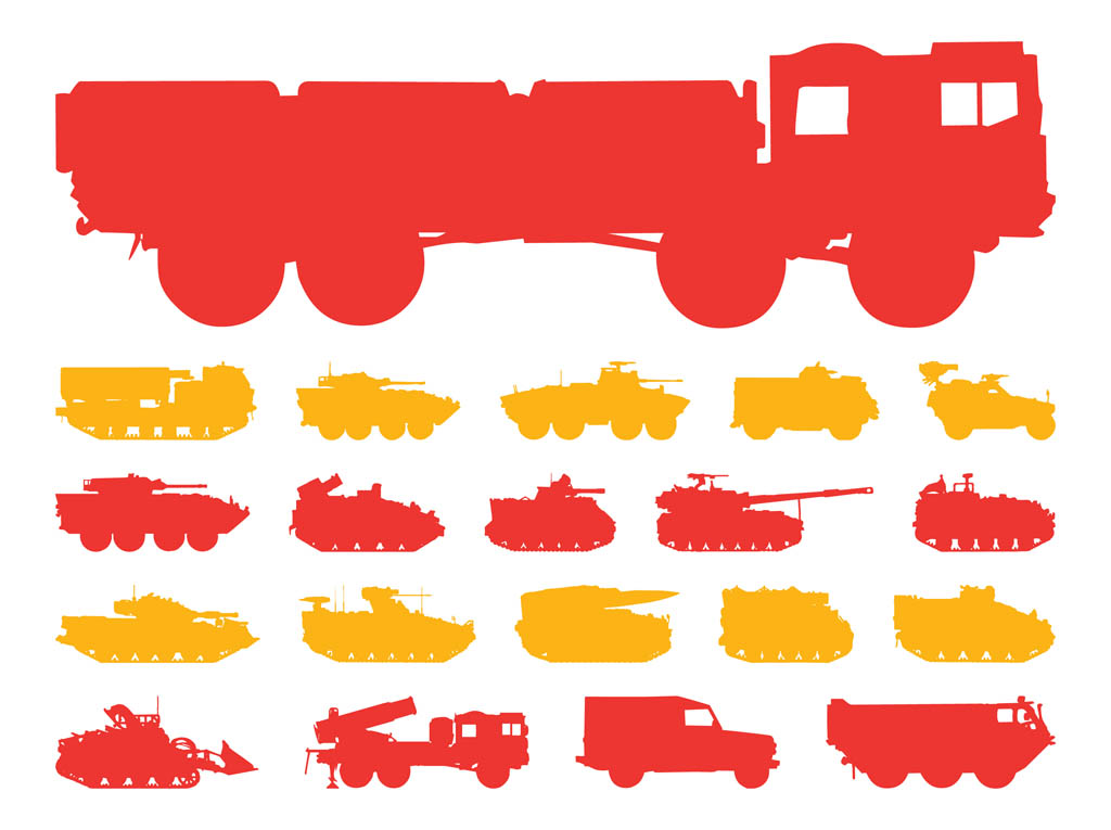 1024x765 Military Vehicles Silhouettes Vector Art Amp Graphics