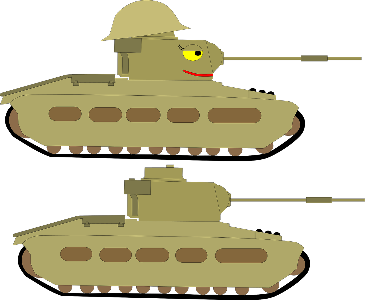 1280x1054 Tank,cartoon,army,military,free Vector Graphics