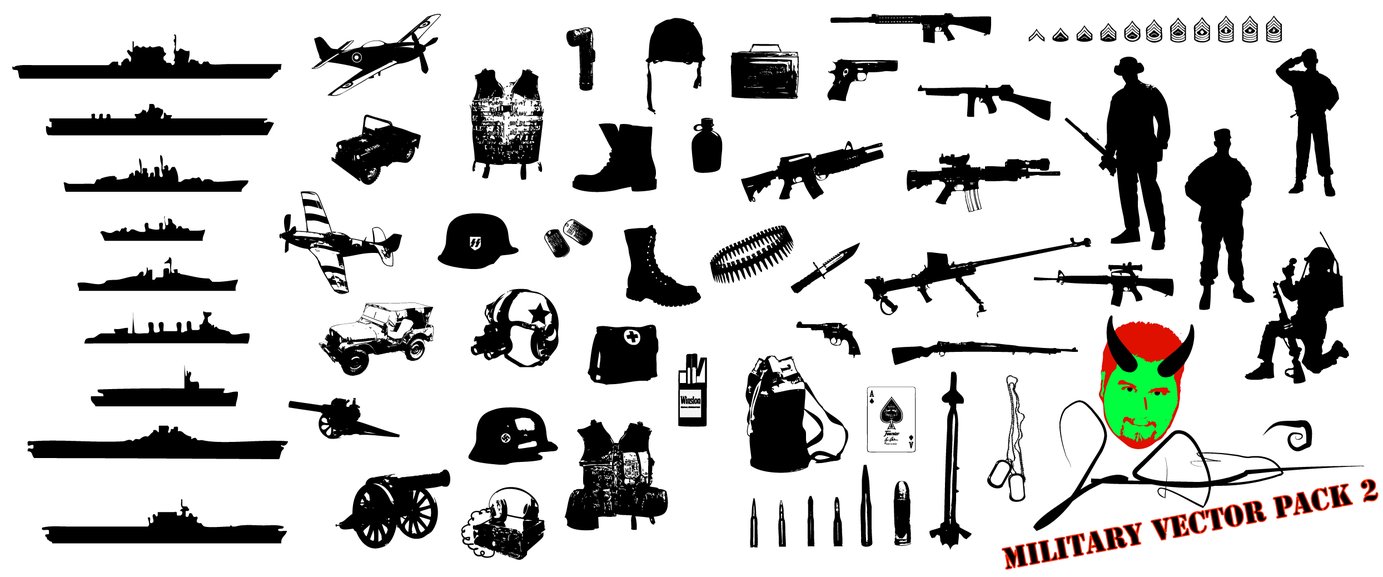 1383x577 Military Vector Pack 2 By Maxdamonkey