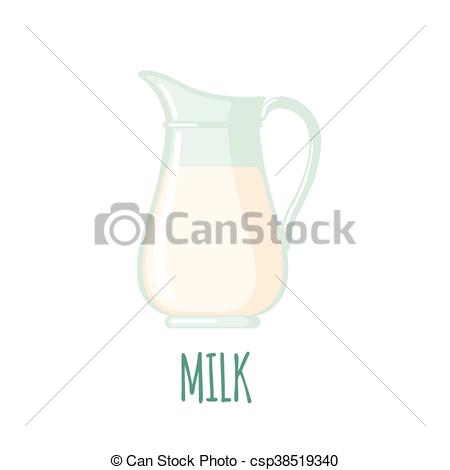 450x470 Milk Jug Icon In Flat Style Isolated On White Background. Vector
