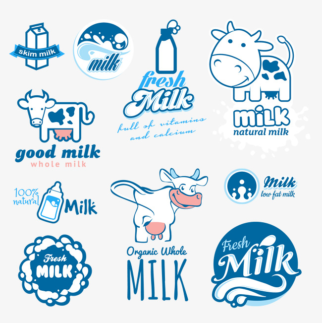650x651 Milk Logo Design, Logo Clipart, Milk, Blue Png And Vector For Free