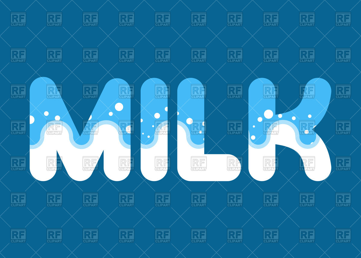1200x858 Milk Text Logo Vector Image Vector Artwork Of Fonts Amp Type