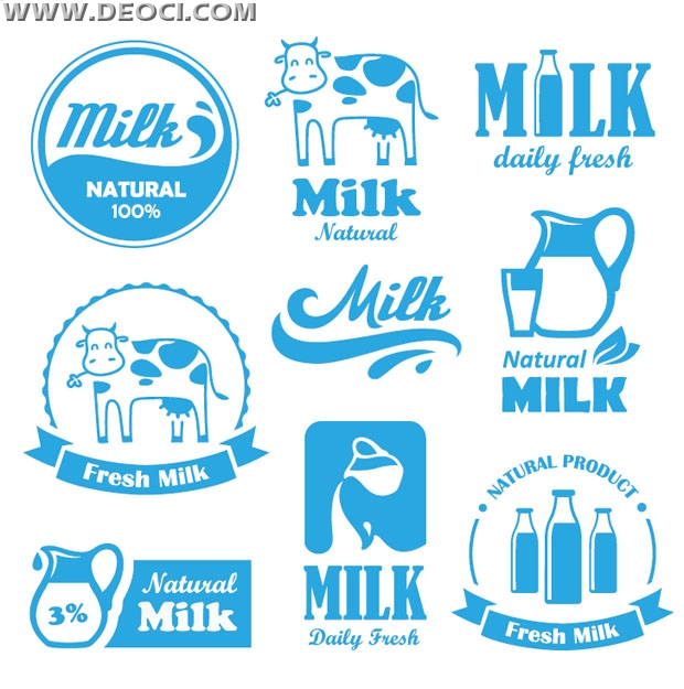 620x625 Natural Milk Label Vector Eps Downloads