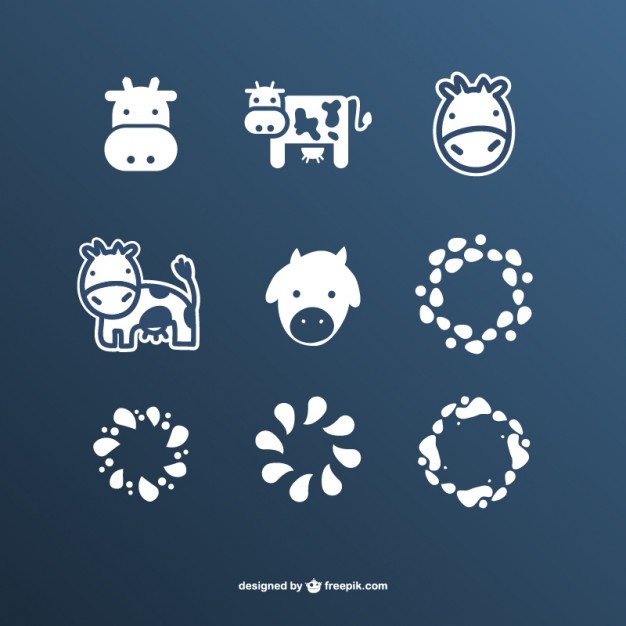 626x626 Cow Milk Logo Templates Vector Free Download