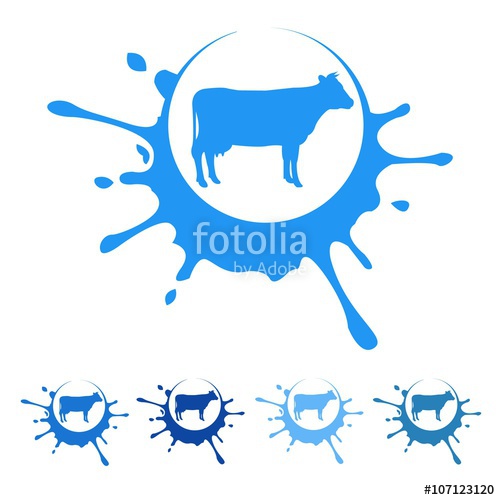 500x500 Dairy Milk White Drink Goat Sheep Cow Logo Vector Icon Stock