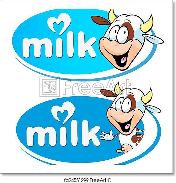 561x581 Free Art Print Of Milk Logo With Cow. Milk Logo With Cow