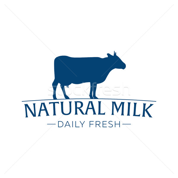 600x600 Milk Emblem, Labels, Logo And Design Elements. Fresh And Natural
