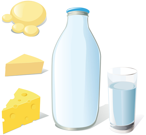 500x463 Set Of Milk And Cheese Design Vector Graphics 01 Free Download
