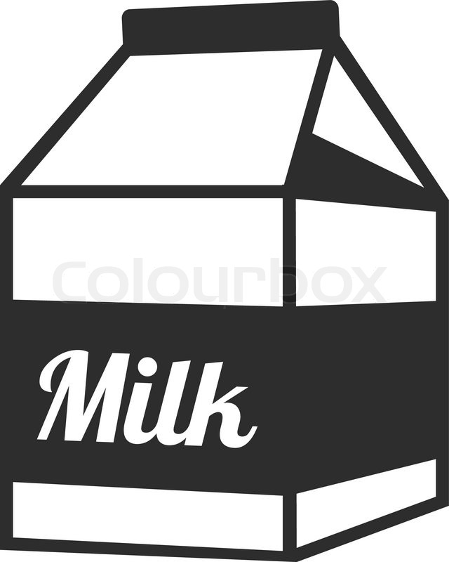 640x800 Vector Milk Package Black Icon Stock Vector Colourbox