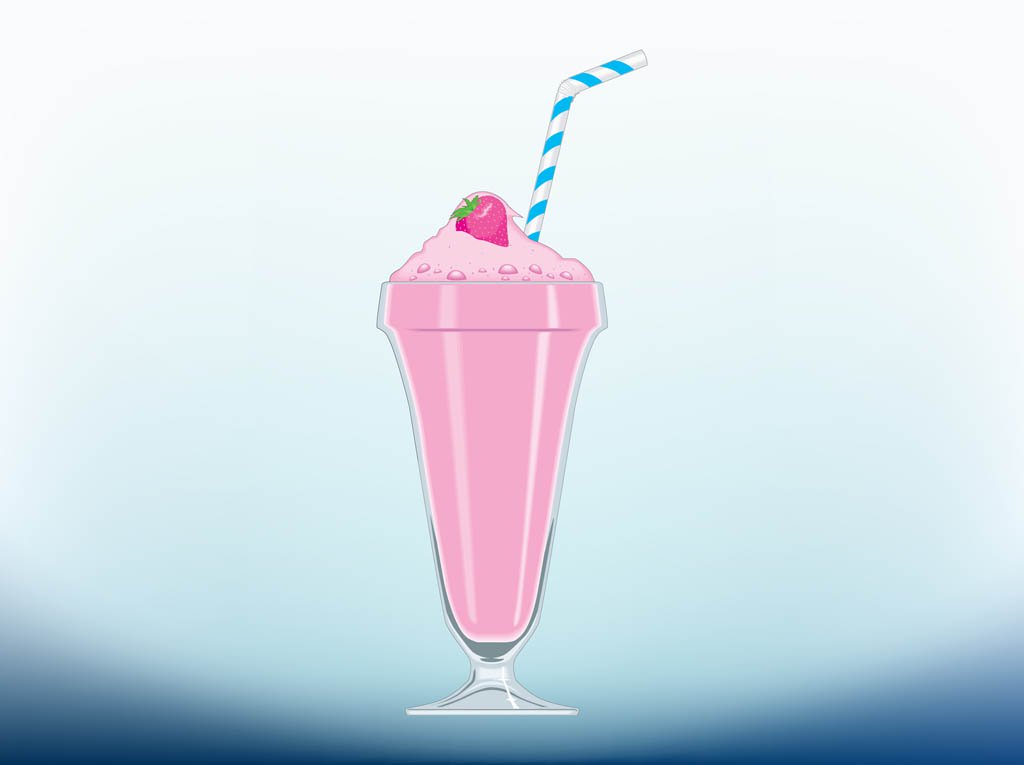 1024x765 Strawberry Milkshake Vector Art Amp Graphics