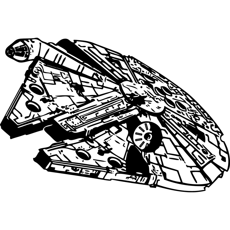 800x800 Star Wars Millennium Falcon Vector Royalty Free Library