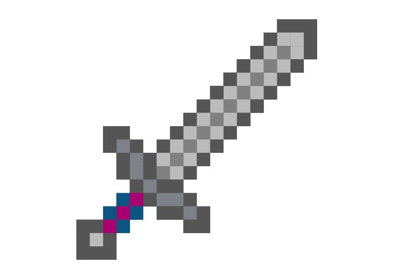 800x566 Pixel Art Sword Vector