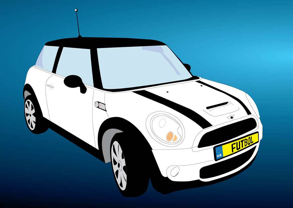 1024x730 Free Mini Cooper Car Vector Vector Art Amp Graphics