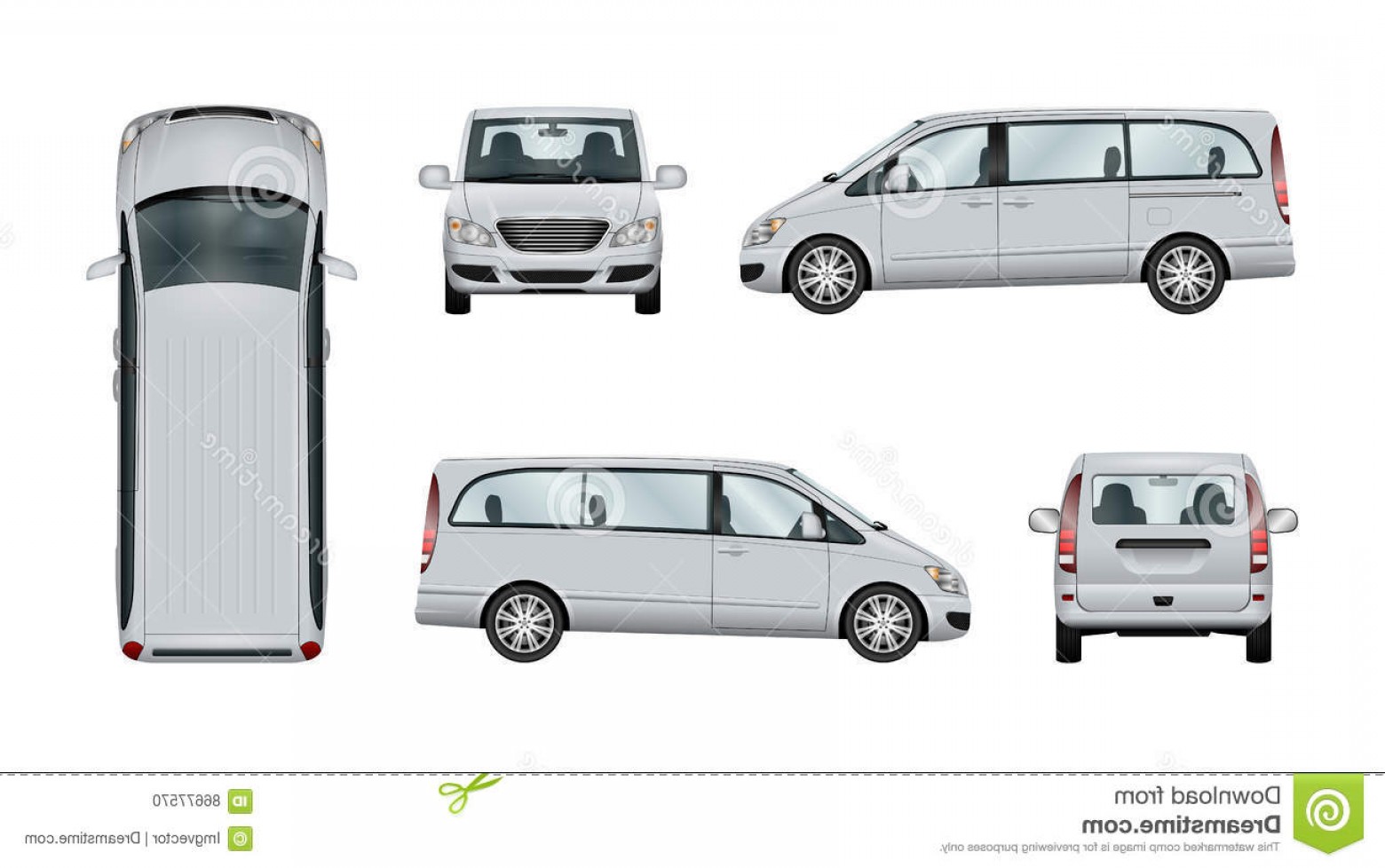 1560x978 Stock Illustration Minivan Vector Template Family Isolated Van Car