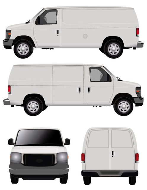 496x640 White Vector Van