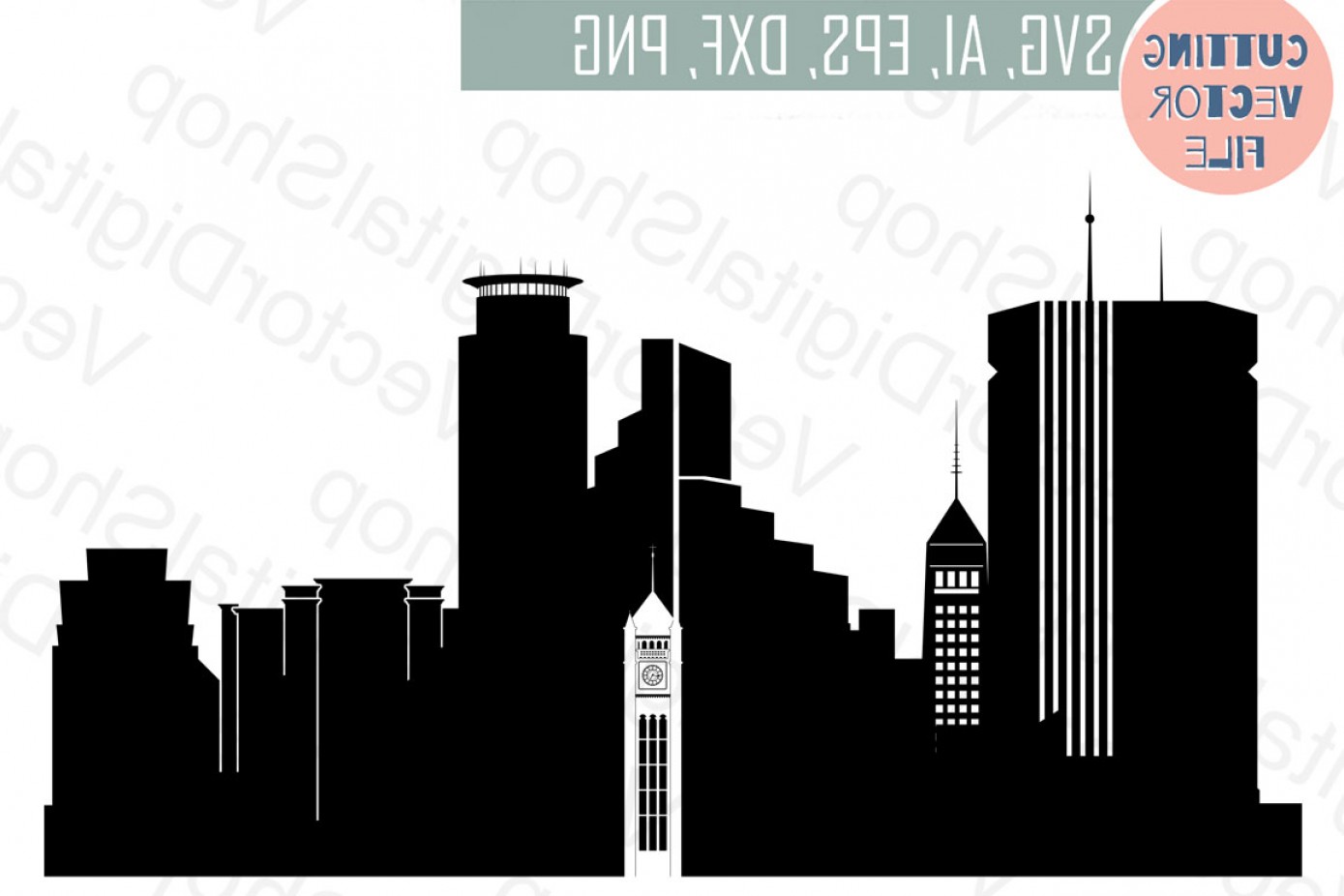 1389x926 Minneapolis Skyline Vector Shopatcloth