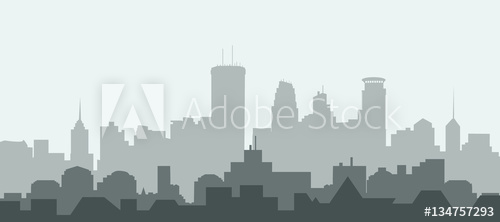 500x222 Minneapolis City Skyline
