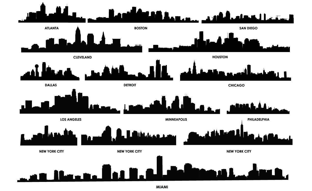 1270x778 City Skyline Vector Pack For Adobe Illustrator
