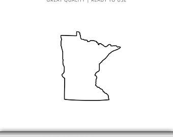 340x270 Mn State Outline Svg Etsy