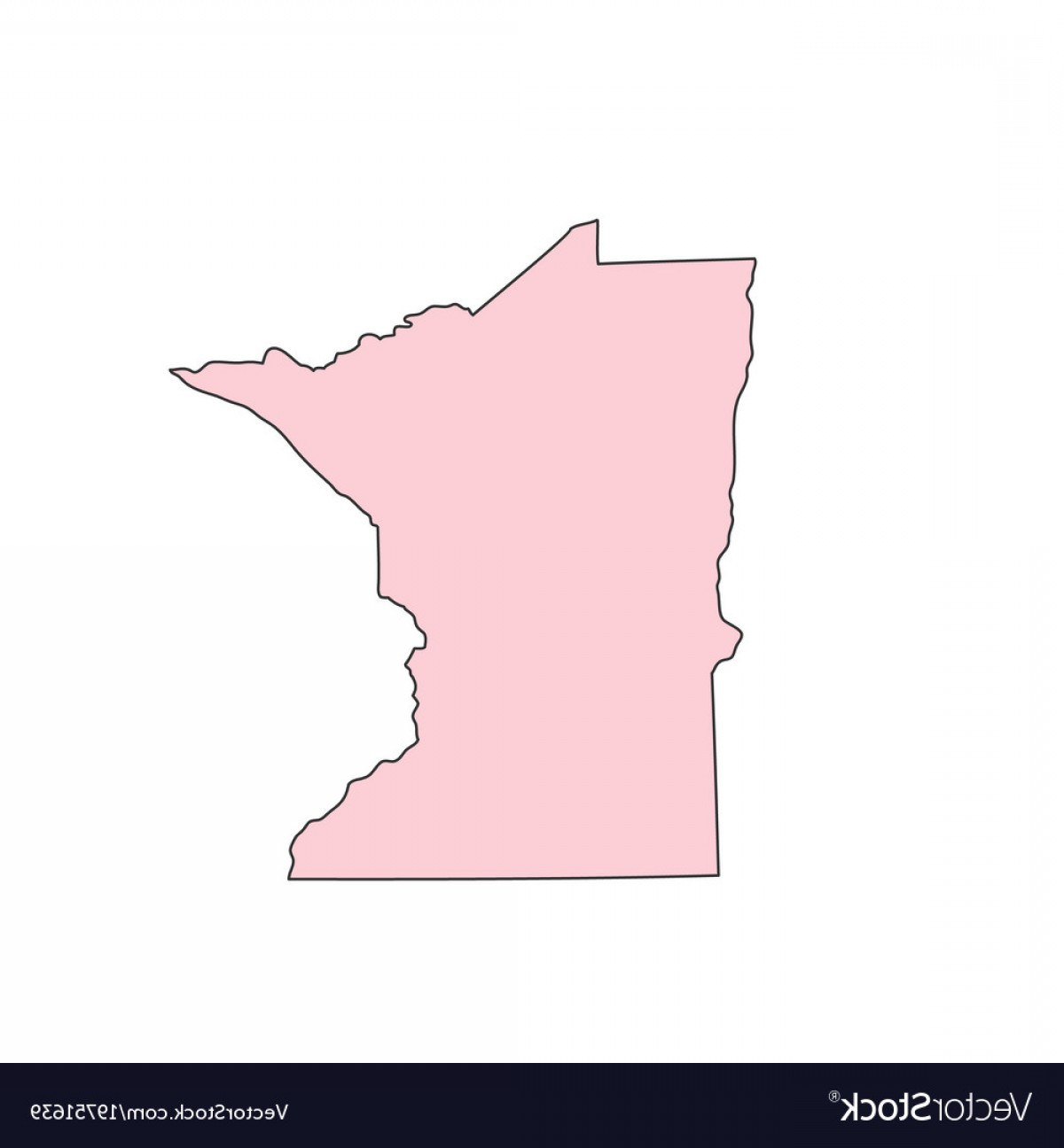 1200x1296 Minnesota Map Isolated On White Background Vector Sohadacouri