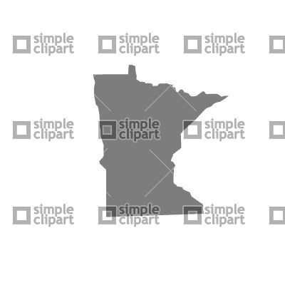 400x400 Minnesota State Map Silhouette Vector Image