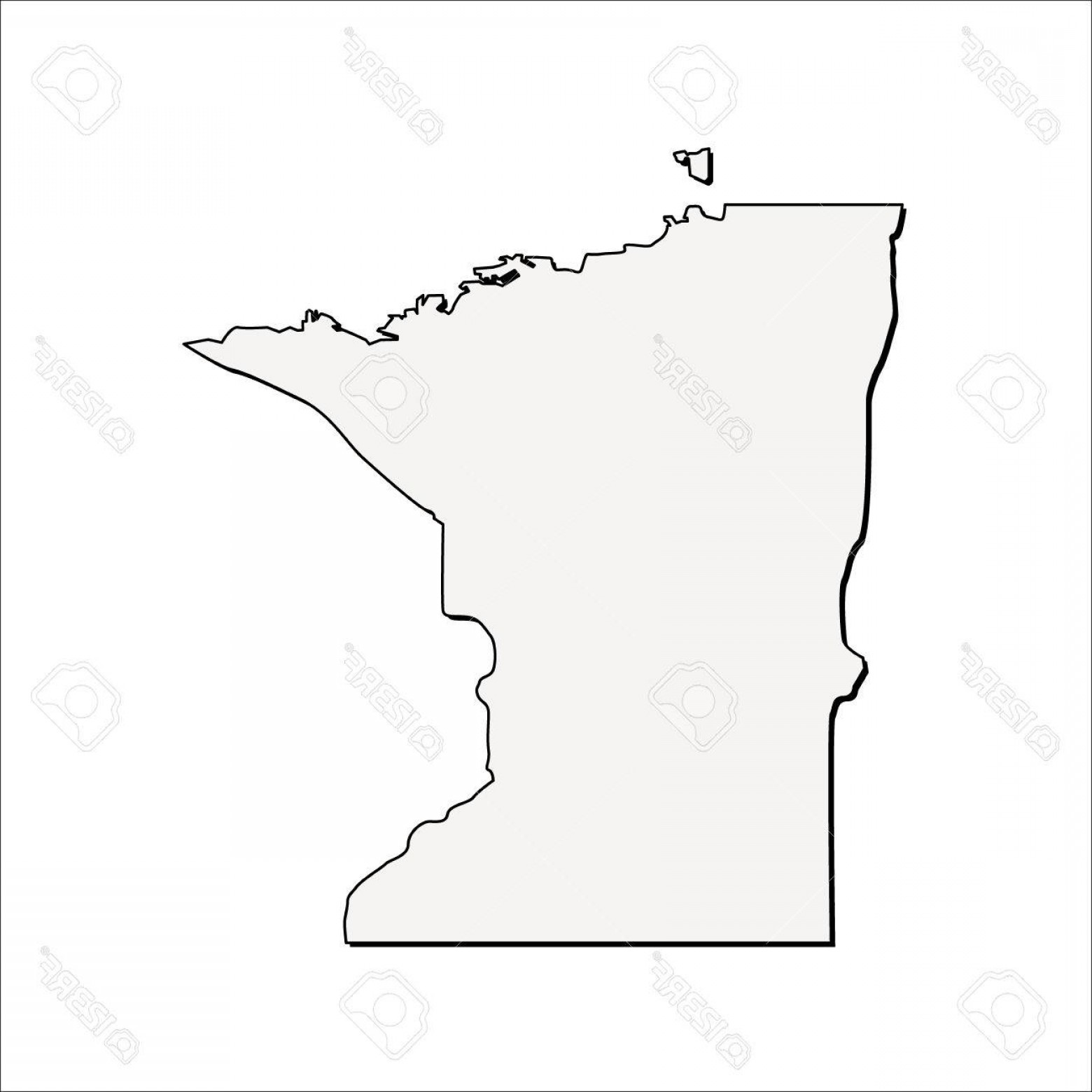 1560x1560 Photostock Vector Vector Minnesota State D Outline Map Sohadacouri