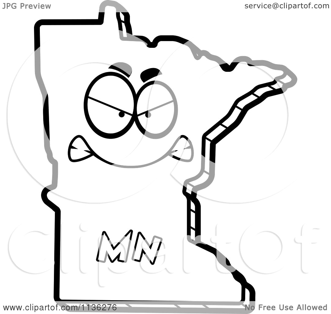 1080x1024 Map Of The Us State Minnesota Vector Id664693022 Outline Clip Art
