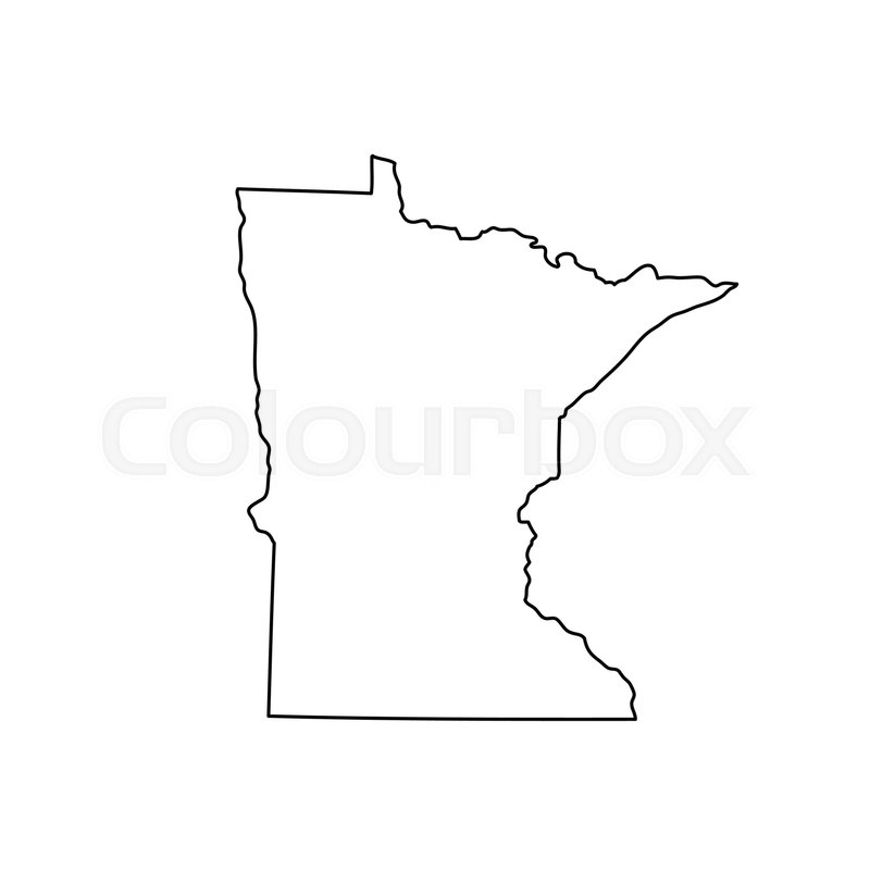 800x800 Map Of The U.s. State Minnesota. Vector Illustration Stock