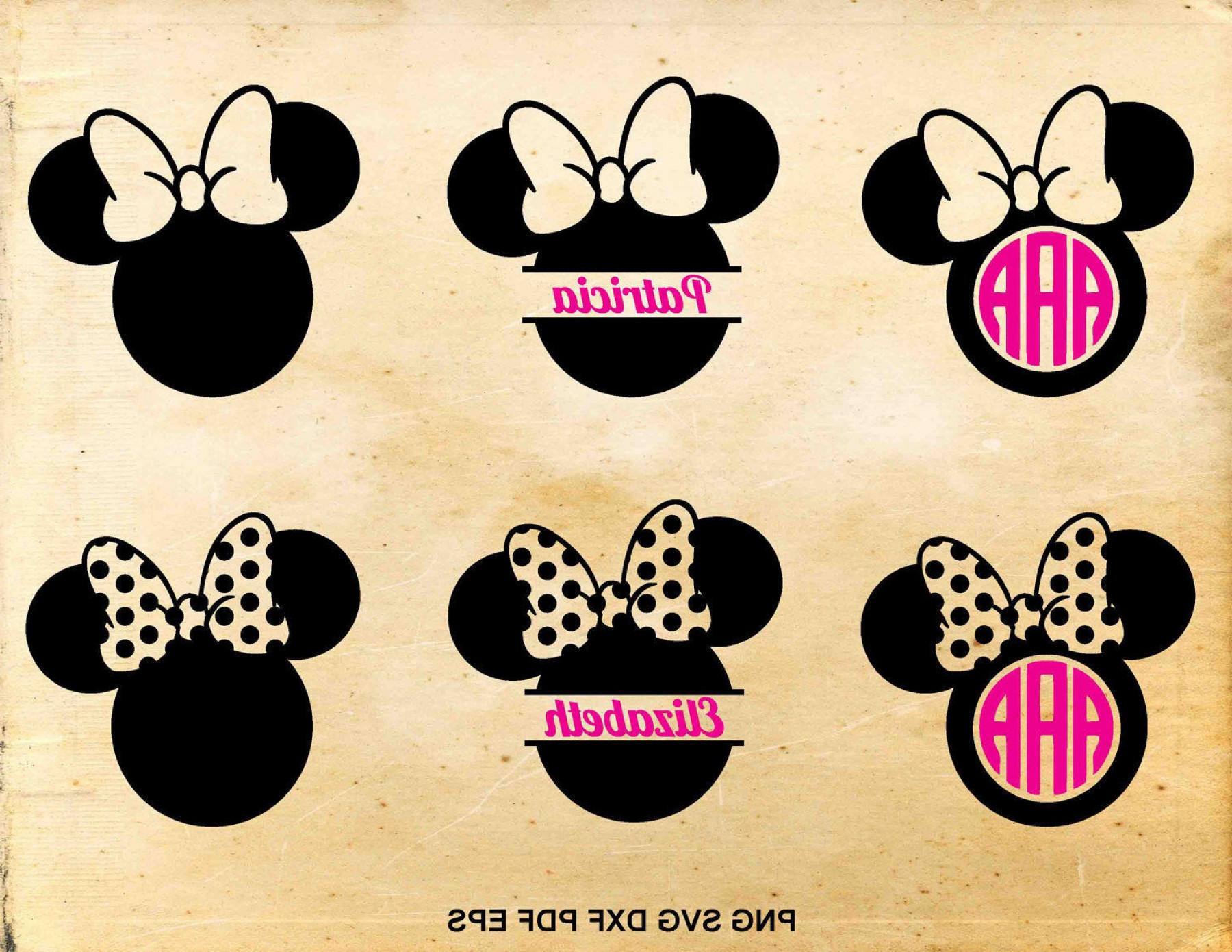 1800x1390 Minnie Mouse Svg Monogram Frame Split Lazttweet