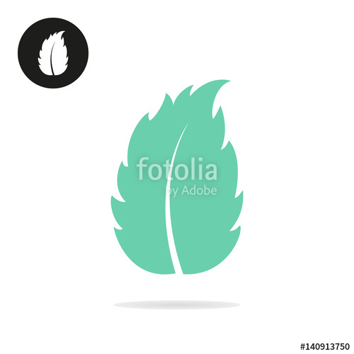 500x500 Mint Leaf Vector Icon Stock Image And Royalty Free Vector Files