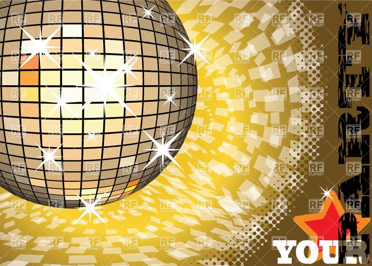 1200x858 Disco Party Background With Mirror Ball Vector Image Vector