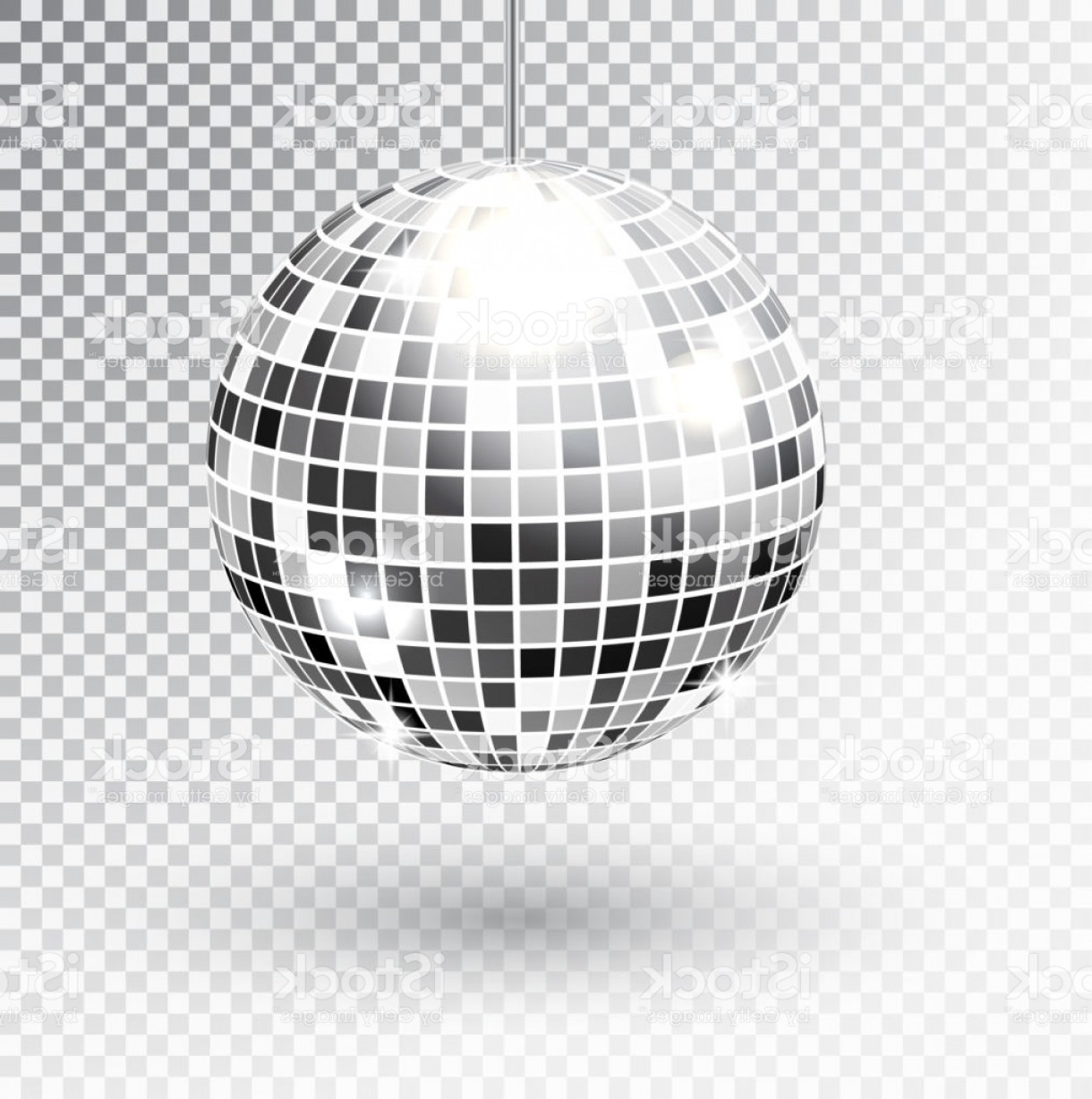 1220x1228 Mirror Glitter Disco Ball Vector Illustration Night Club Party