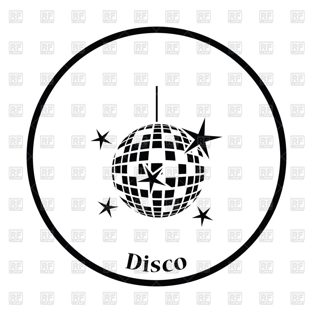 1200x1200 Night Clubs Disco Ball Icon Vector Image Vector Artwork Of Signs