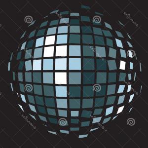 300x300 Stock Illustration Disco Club Mirror Ball Glitter Ball Vector