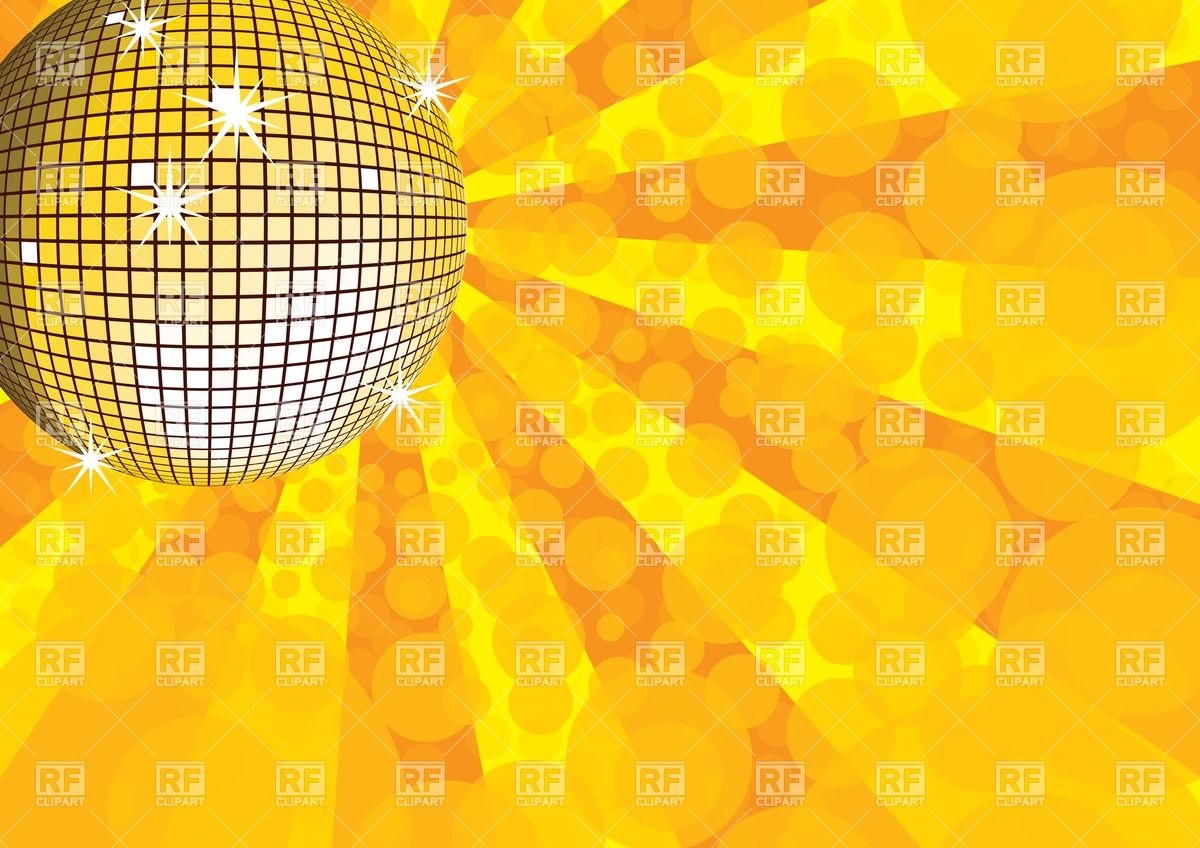 1200x848 Yellow Mirror Disco Ball Vector Image Vector Artwork Of