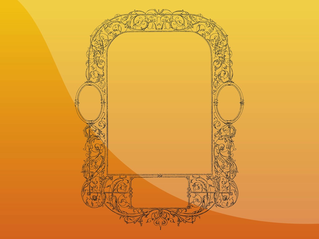 1024x768 Antique Mirror Frame Vector Art Amp Graphics