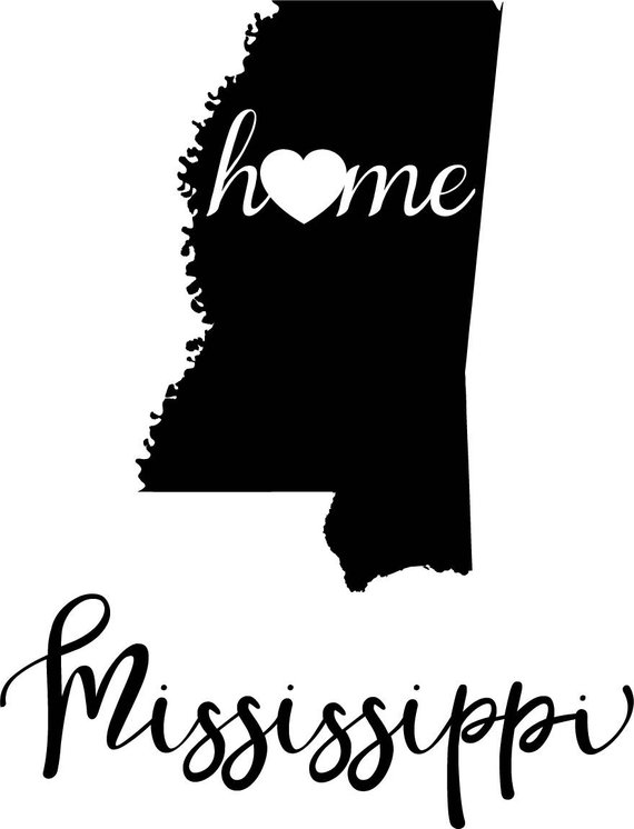 570x746 Mississippi State Map Digital File Svg Png Jpg Eps Vector Etsy