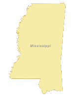 156x202 Free Digital Mississippi Outline Blank Map