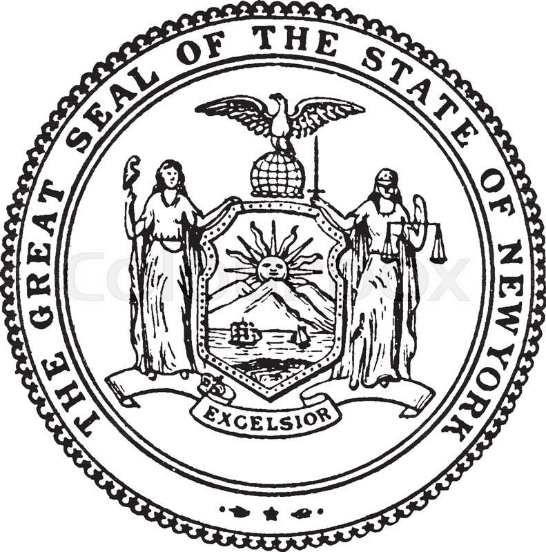 791x800 The Great Seal Of The State Of New York, This Circle Shape Seal
